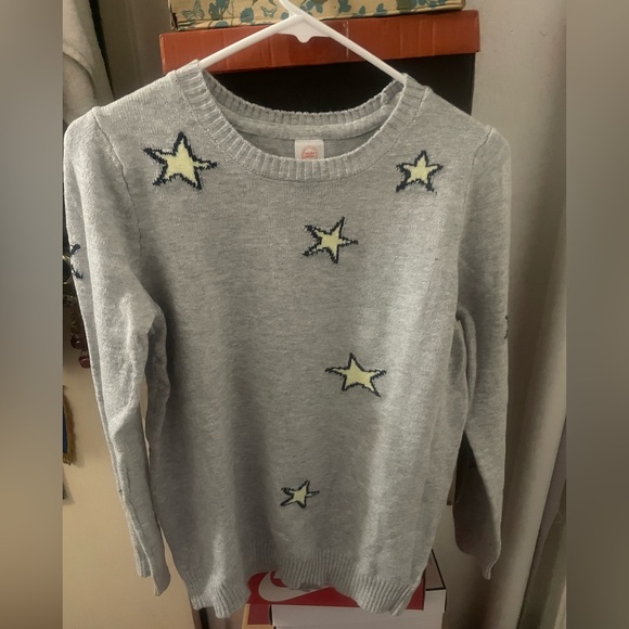 wonder nation Sweaters - Gray Star Pattern Sweatersize XXL kid